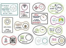 Stickserie ITH - Mug Rug Set Geek